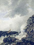 Costal landscape with boat